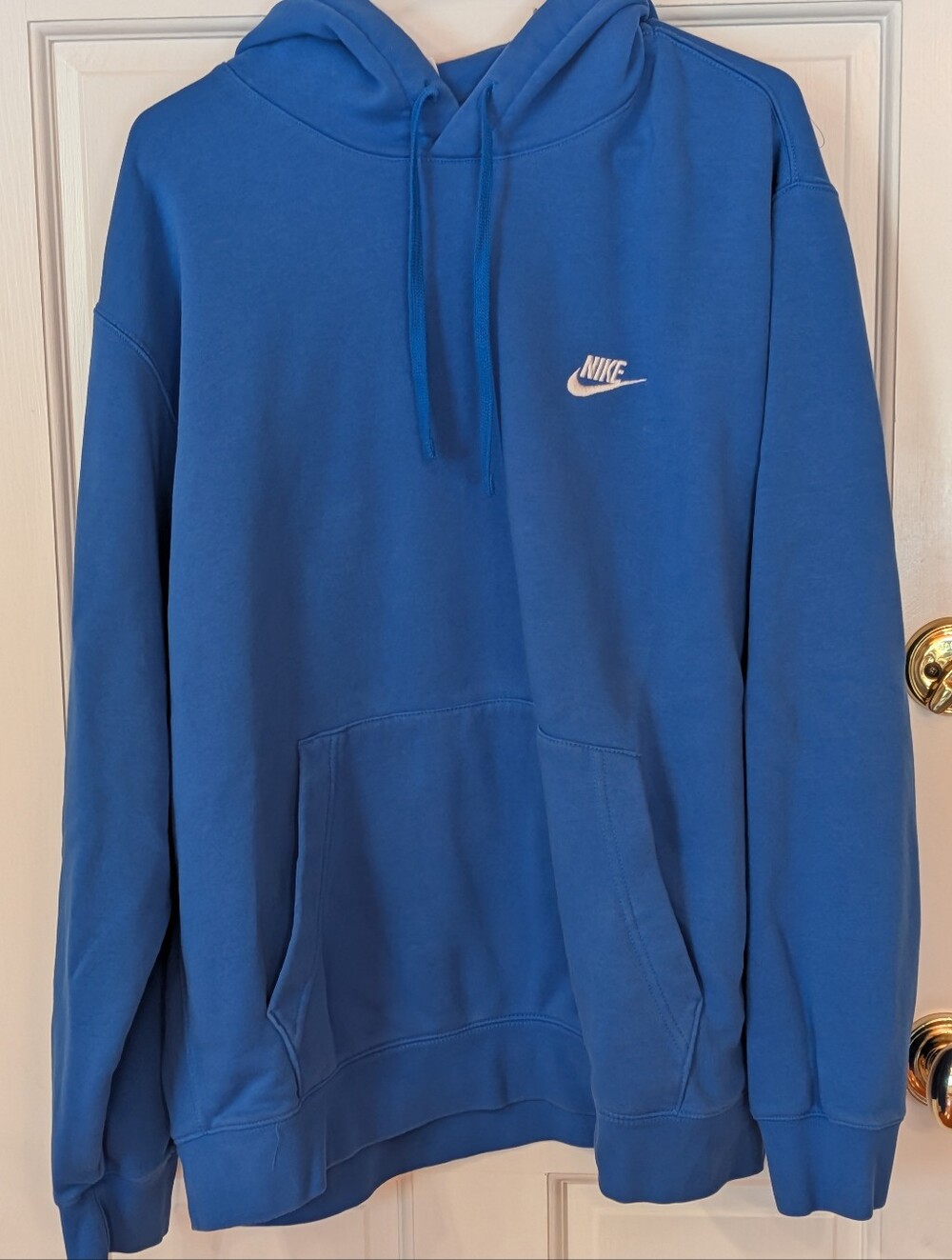 Nike Club Fleece Hoodie Blue Sweatshirt Men's XXL Casual Pullover